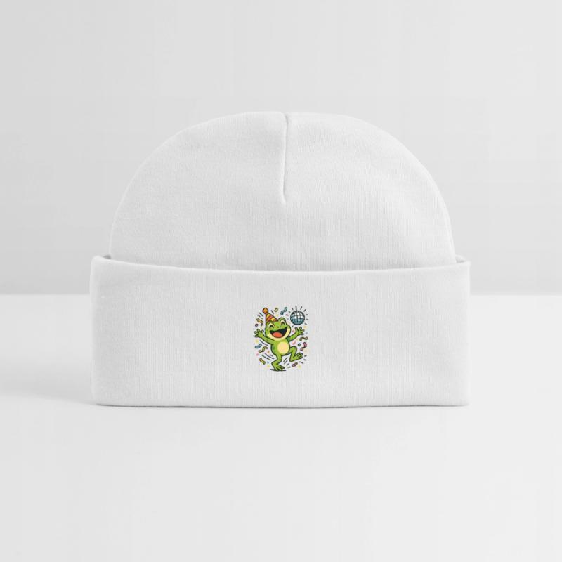 Party Frog Baby Organic Beanie