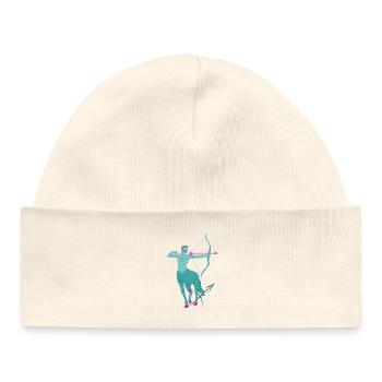 Signe du zodiaque Sagittaire - Bonnet bébé bio - blanc - Devant