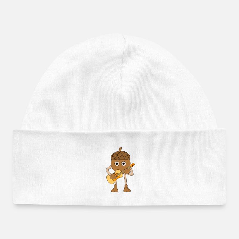 Sillet de guitare - Bonnet bébé bio - blanc