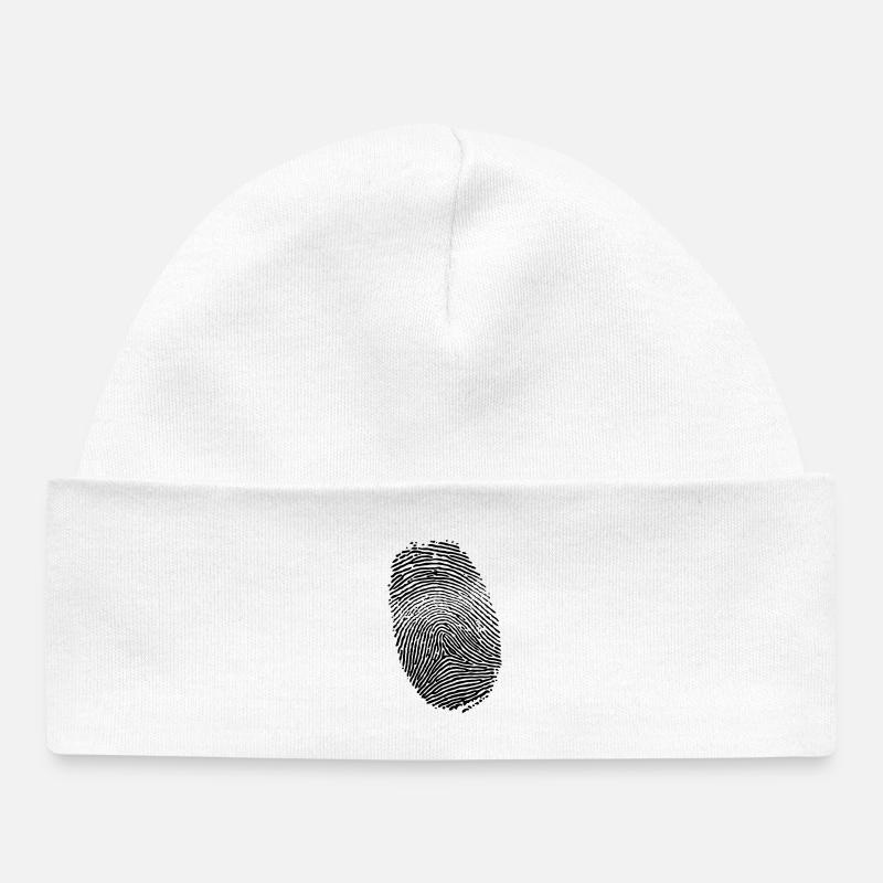 Empreinte digitale - Bonnet bébé bio - blanc