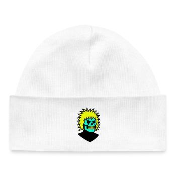 Skullman with a cool hairstyle - Baby Organic Beanie - white - Front