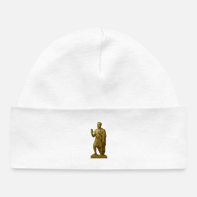 Maître philosophique du style en bois - Bonnet bébé bio - blanc
