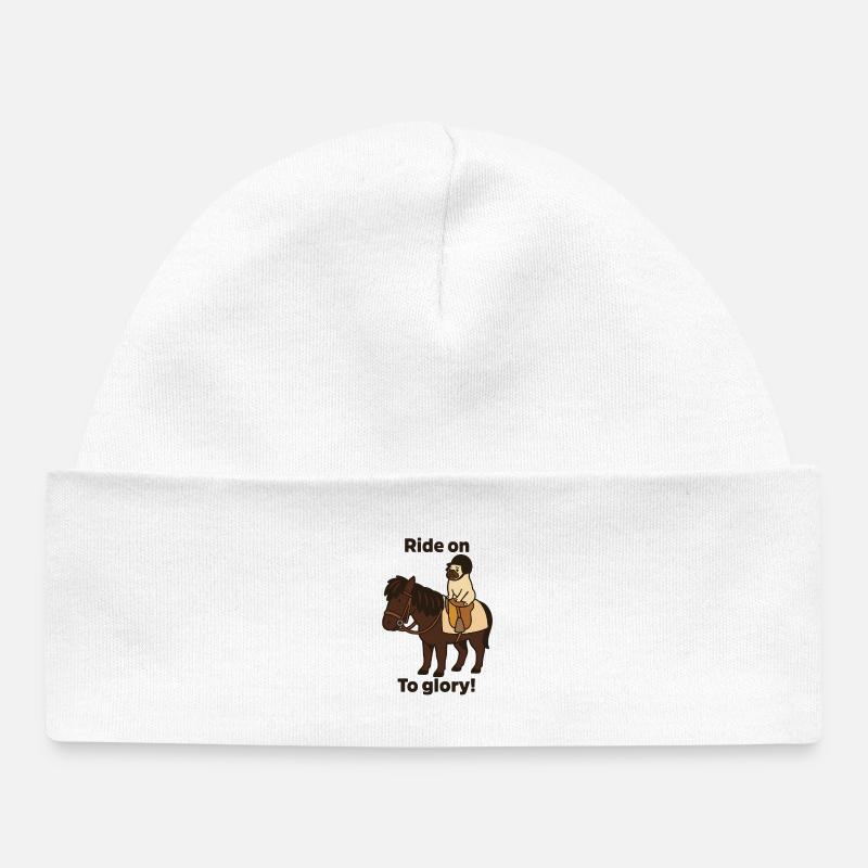 Chevauchez vers la gloire - Bonnet bébé bio - blanc