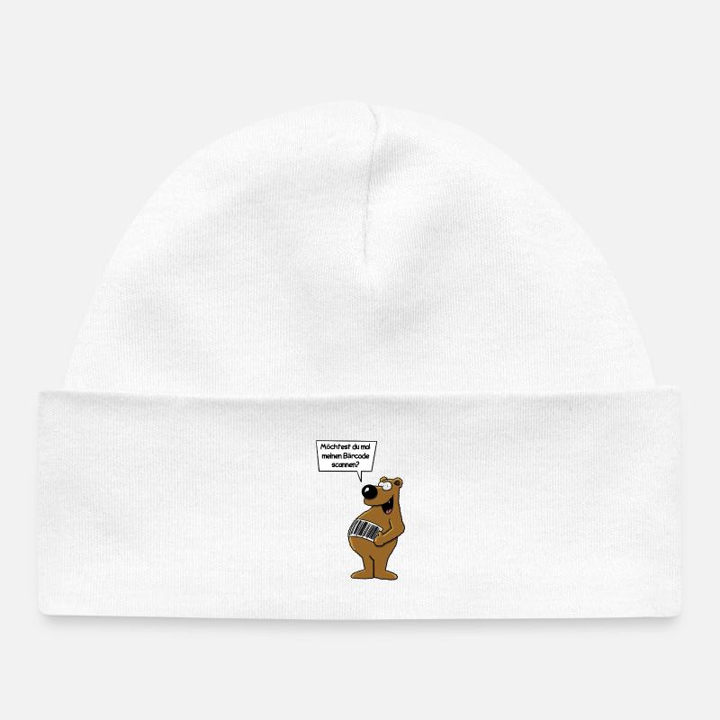 Humour baissier - Bonnet bébé bio - blanc