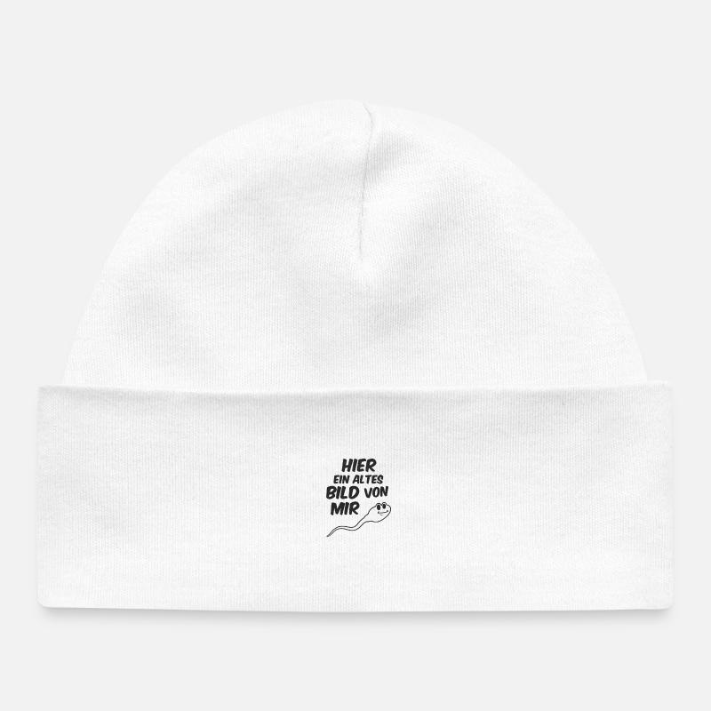 Conception fantôme humoristique avec dicton - Bonnet bébé bio - blanc