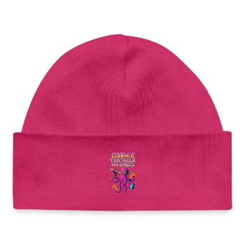 Kosmischer Kraken mit Retro Neon Stil - Baby Organic Mütze - Weiß - Vorne