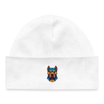 Chien | Tête de chien Impression / Impression / Design - Bonnet bébé bio - blanc - Devant