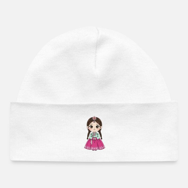 Chibi Hanbok Candy Dream Chaewon - Bonnet bébé bio - blanc