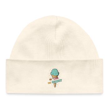 Es lebe die Eiszeit - Eiskugel - Baby Organic Beanie - white - Front