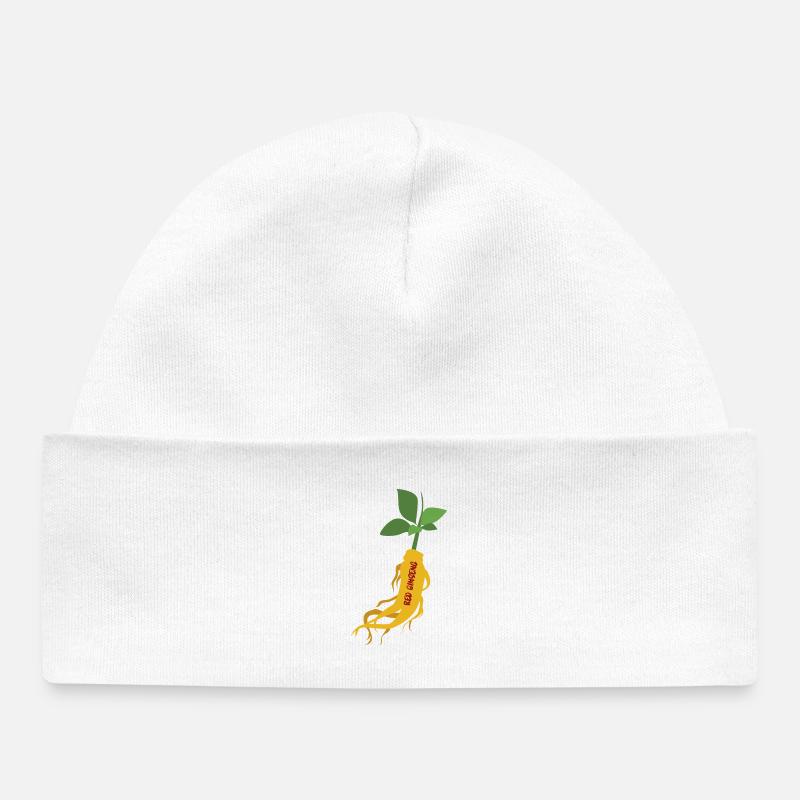 Ginseng rouge coréen – Power Root - Bonnet bébé bio - blanc