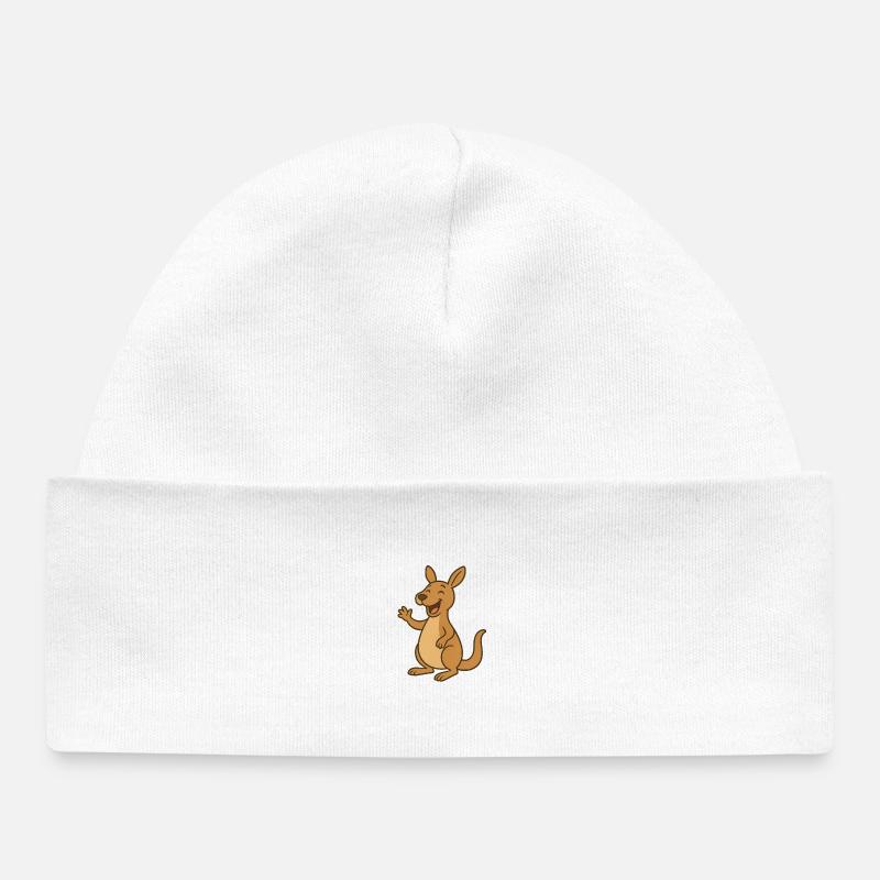 Kaenguru_was_lacht - Bonnet bébé bio - blanc