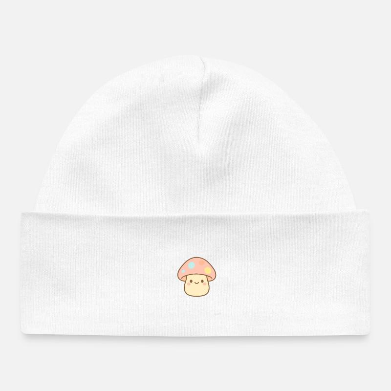 Pilz Champignon - Bonnet bébé bio - blanc