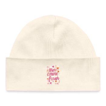 Plus d’Amore por Favor - Bonnet bébé bio - blanc - Devant