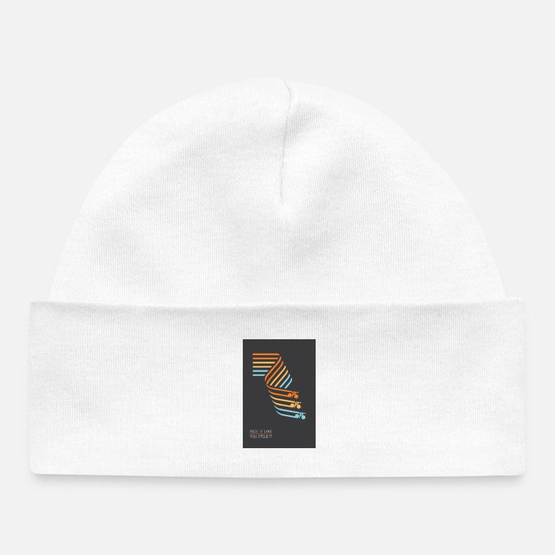 Roulez comme si vous l’aviez volé – Bike Design - Bonnet bébé bio - blanc