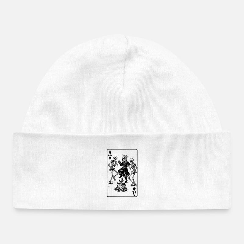 Memento Mori - Le roi et les squelettes dansent - Bonnet bébé bio - blanc