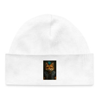 Punkfuchs Denim Vest - Baby Organic Beanie - white - Front