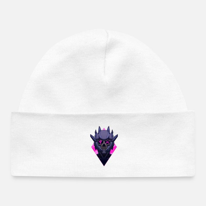 Cruel Neon Masque Crâne - Bonnet bébé bio - blanc