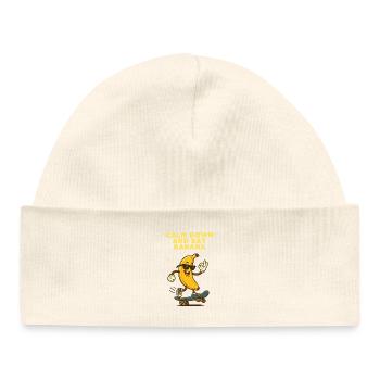 Groove de skateboard banane - Bonnet bébé bio - blanc - Devant