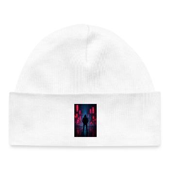 Néon nocturne dans la cyber-cité - Bonnet bébé bio - blanc - Devant