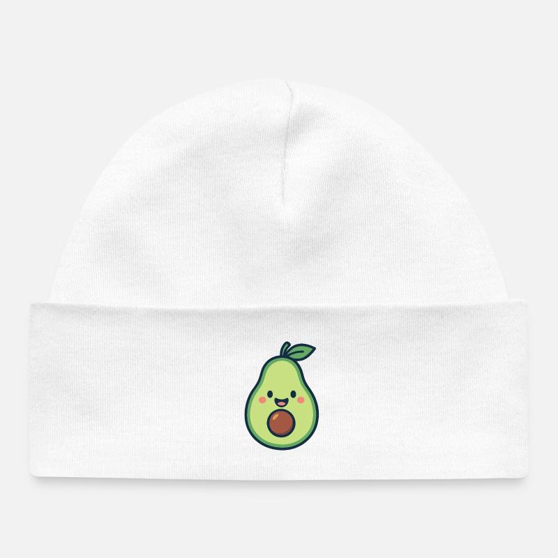 Avocat heureux - Bonnet bébé bio - blanc
