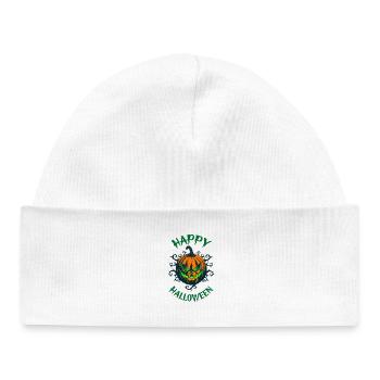 Citrouille Look Vert Halloween - Bonnet bébé bio - blanc - Devant