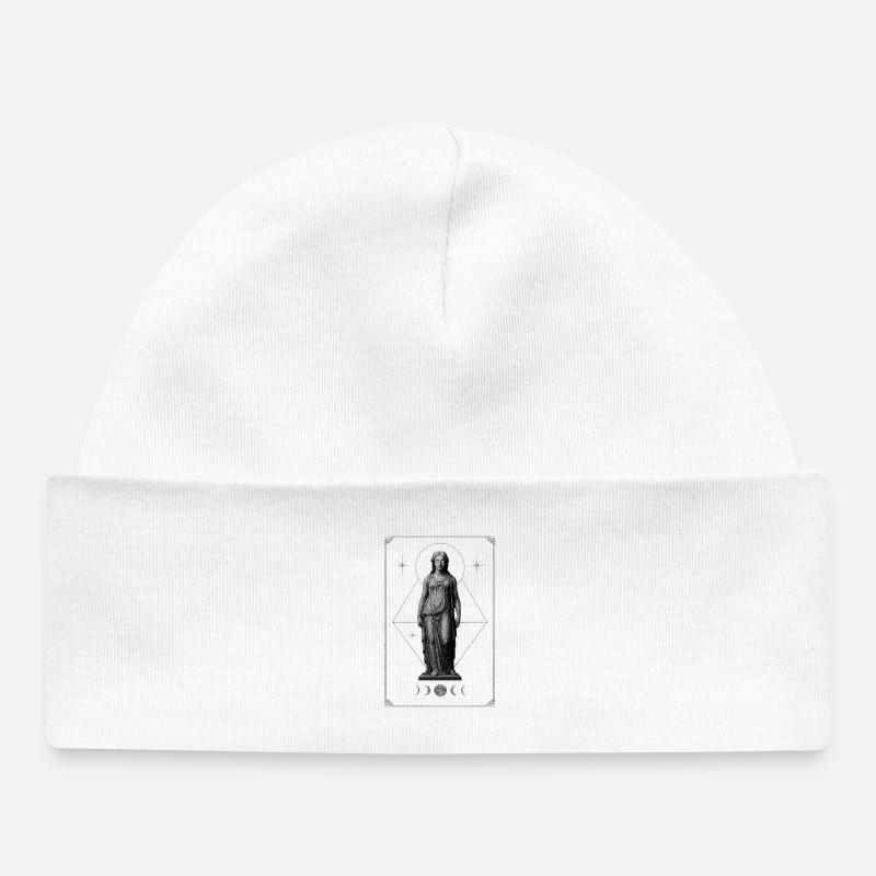 Fille de la Lune - Bonnet bébé bio - blanc