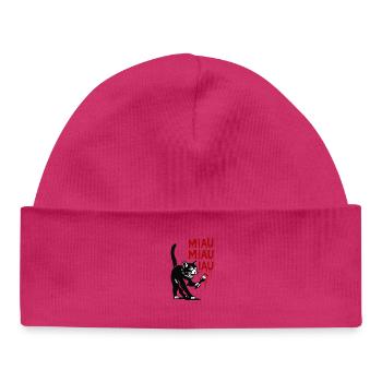DripMiau Katzenkunst - Baby Organic Mütze - Weiß - Vorne