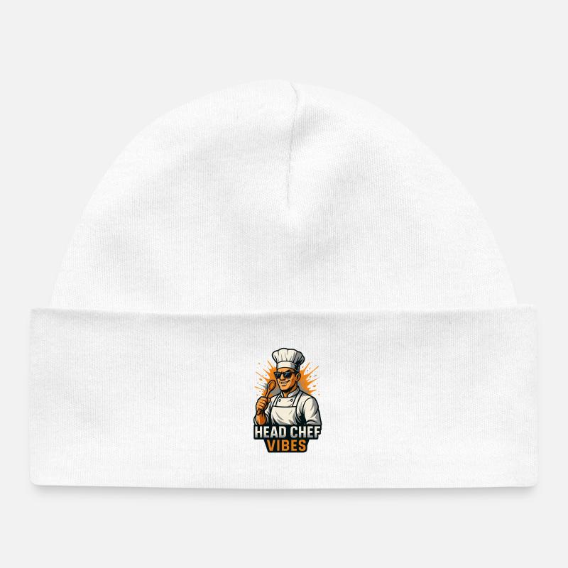 Head Chef Vibes – Chemise de chef cool - Bonnet bébé bio - blanc