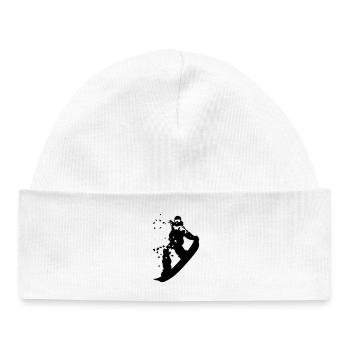 Planche à neige - Bonnet bébé bio - blanc - Devant