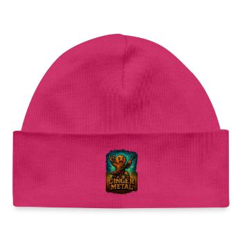 Ginger Metal – Funny Christmas Design Metal Fan - Baby Organic Beanie - white - Front
