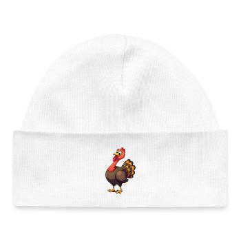 Thanksgiving Drôle Dinde de Thanksgiving - Bonnet bébé bio - blanc - Devant