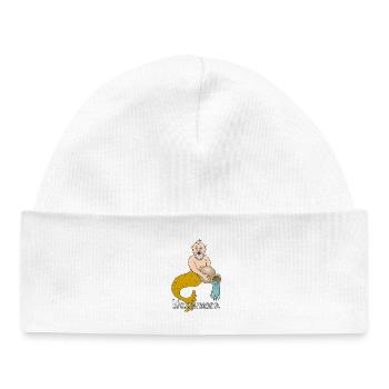 Zodiac sign Aquarius with a jug - Baby Organic Beanie - white - Front