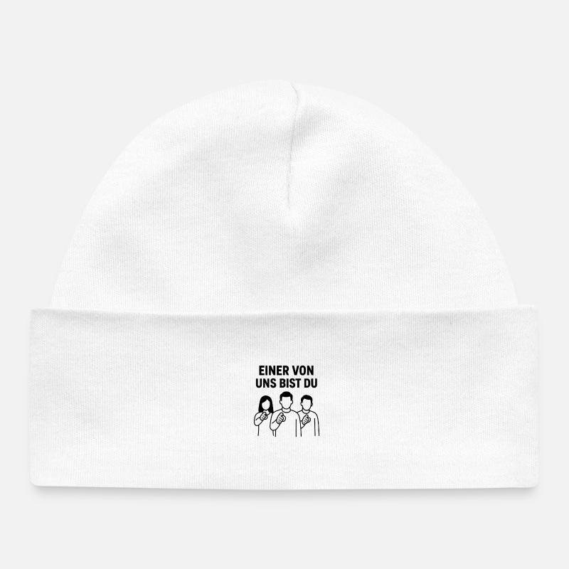 Einer_von_uns_bist_du - Bonnet bébé bio - blanc