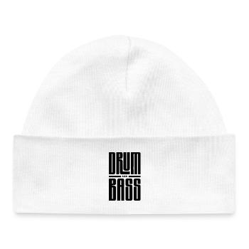 Drum and Bass Typographie audacieuse - Bonnet bébé bio - blanc - Devant
