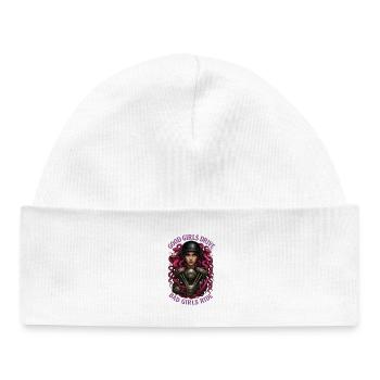Bad Girls Ride – Pink Dreadlock Mechanic - Baby Organic Beanie - white - Front