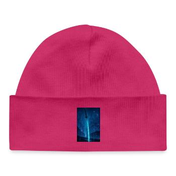 Neon Katana over Rain City - Baby Organic Beanie - white - Front