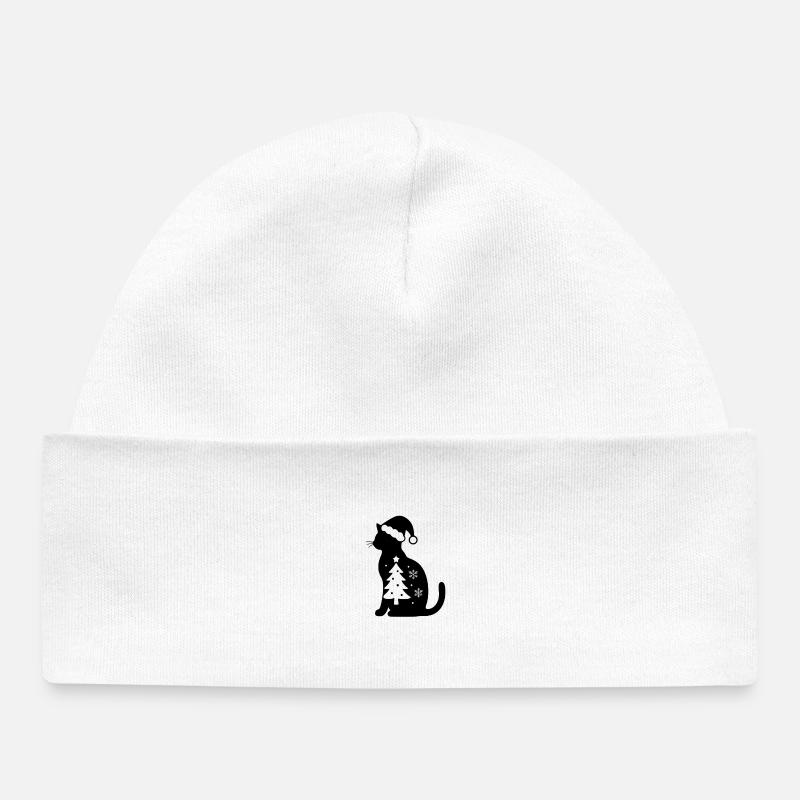 Chat - Bonnet bébé bio - blanc