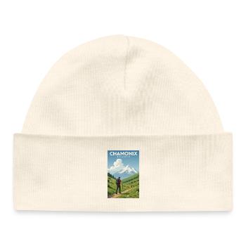 Alpenwanderer vor Mont Blanc - Baby Organic Mütze - Weiß - Vorne