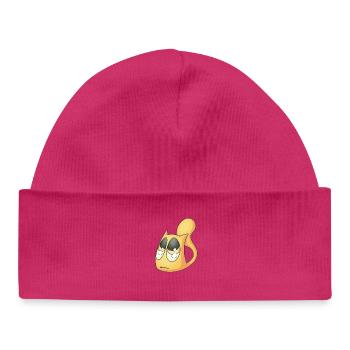 Sad Cat - Baby Organic Beanie - white - Front
