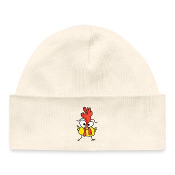 Homme heureux - Bonnet bébé bio - blanc - Devant