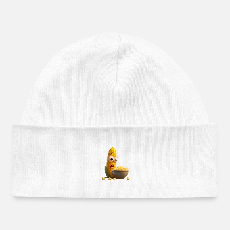Le maïs en épi est bouleversé - Bonnet bébé bio - blanc