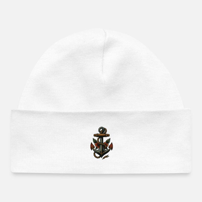 Ancre - Bonnet bébé bio - blanc