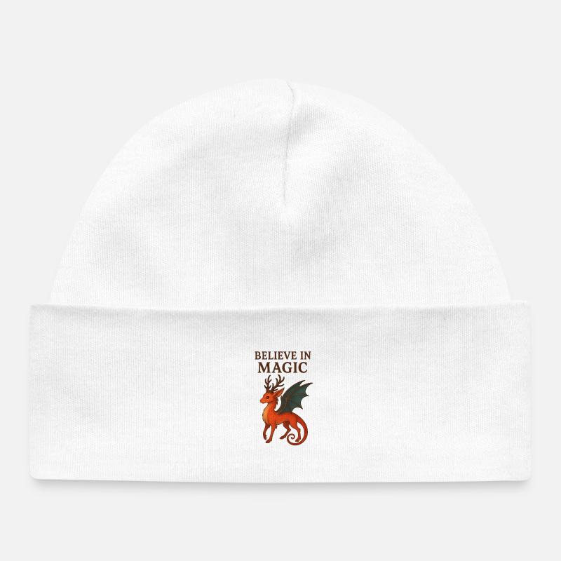 Croire au Dragon Magique - Bonnet bébé bio - blanc