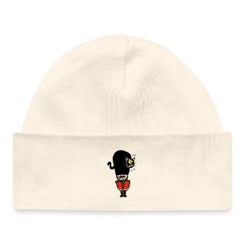 Garde royal anglais et son chat - Bonnet bébé bio - blanc - Devant