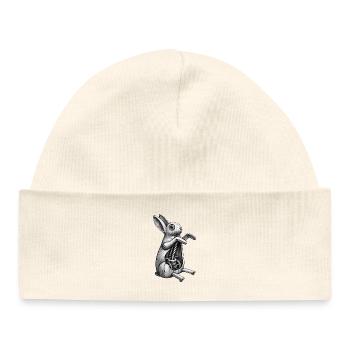 MECA RABBIT - black & white - Baby Organic Beanie - white - Front