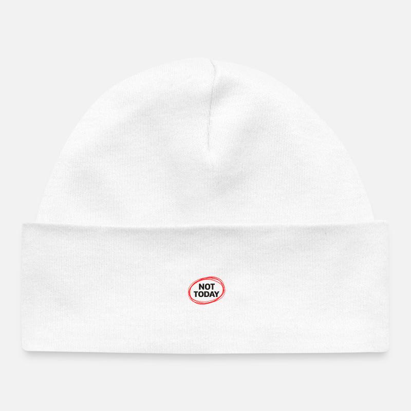 Pas aujourd’hui - Bonnet bébé bio - blanc