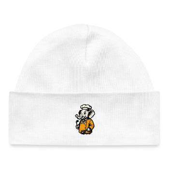 Cooking Elephant Chef - Baby Organic Beanie - white - Front