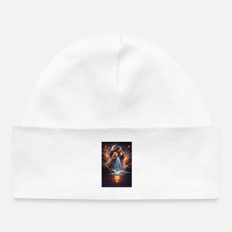 Verseau - Bonnet bébé bio - blanc