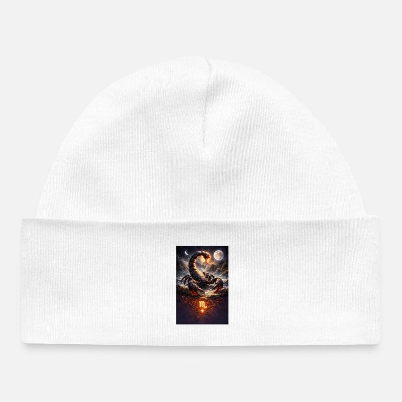 Scorpion - Bonnet bébé bio - blanc