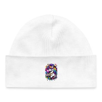 Licorne Pop Art - Bonnet bébé bio - blanc - Devant